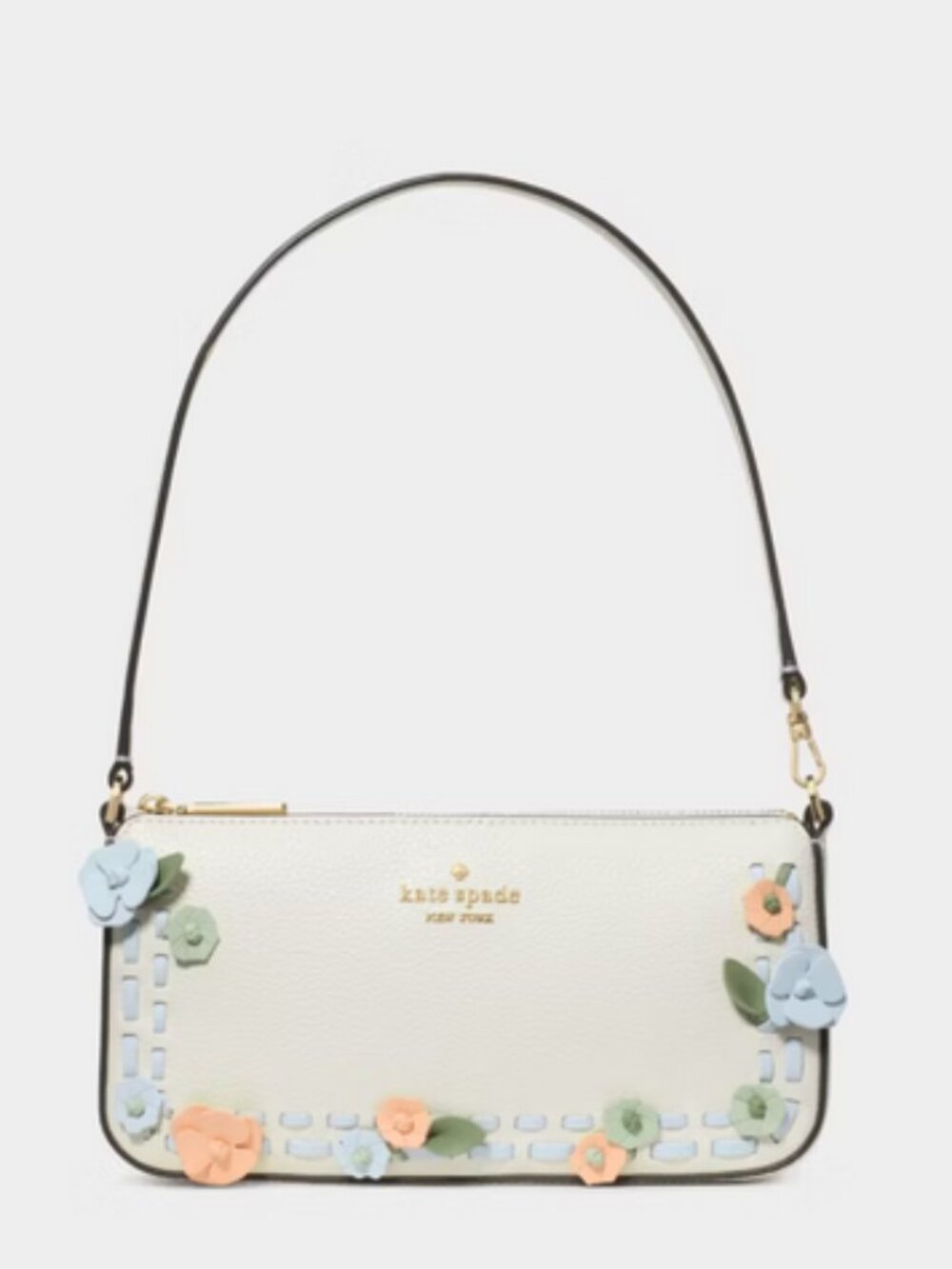Kate Spade Gemini Floral Mini Bag Clutch Wristlet Shoulder Meringue Multi KO484 - Picture 3 of 7